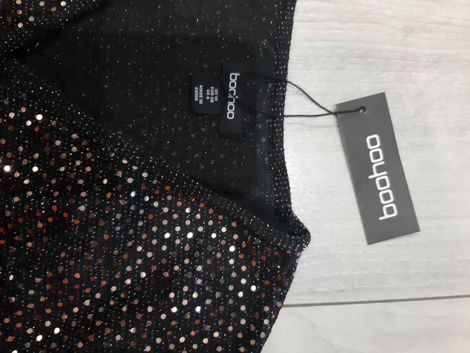 Nowa czarna ze złotymi dodatkami  sukienka _10 Karnawał Sylwester