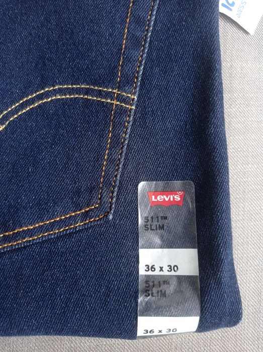 Oryginalne spodnie jeansowe Levis 511 Slim Stretch 36/30 TANIO