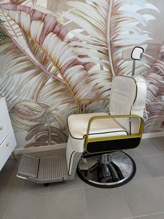 Lavatório de cabeleireiro e cadeira marquesa