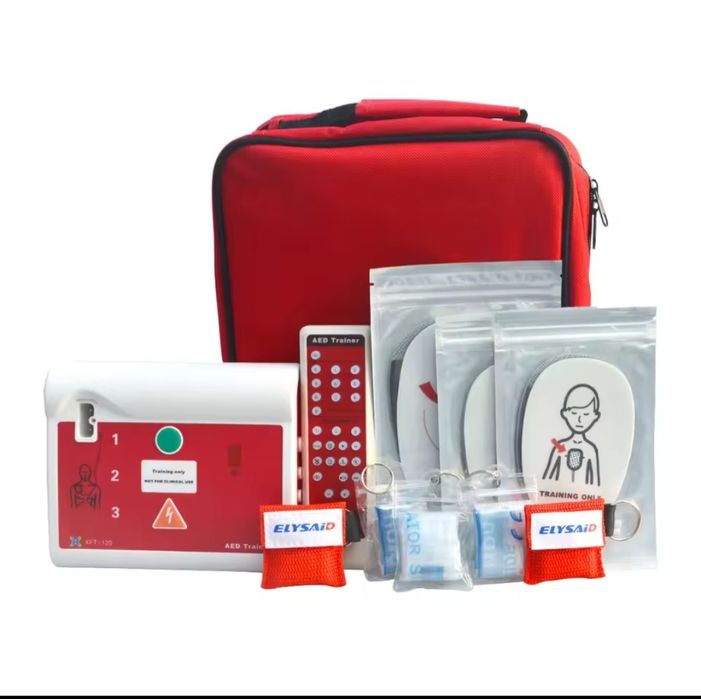 Desfibrilador externo em português para treino Nadador Salvador, INEM, set completo Novo
