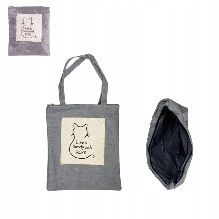 Torba torebka damska na ramię materiałowa