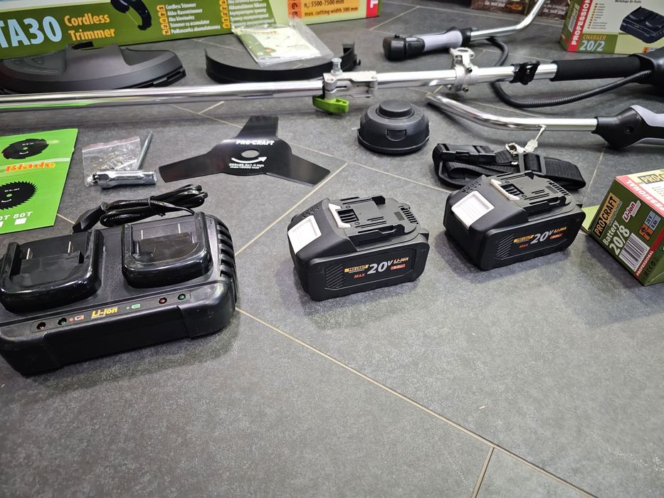 Коса Триммер аккумуляторный ProCraft PTA30 Бесщеточный +Нож +Леска