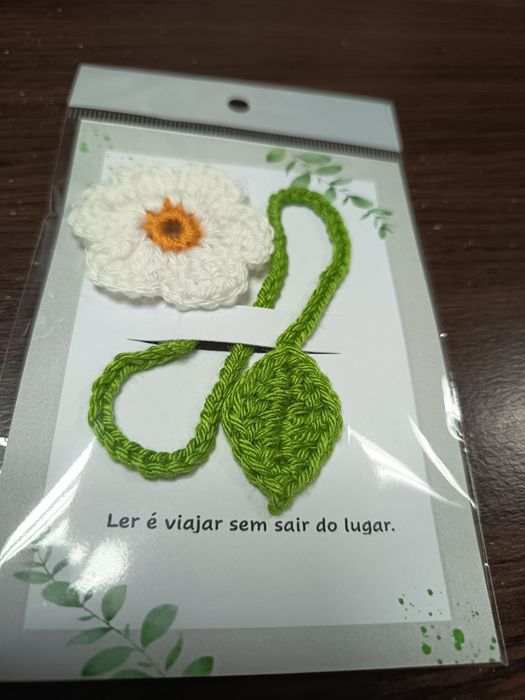 Marca livros em crochê