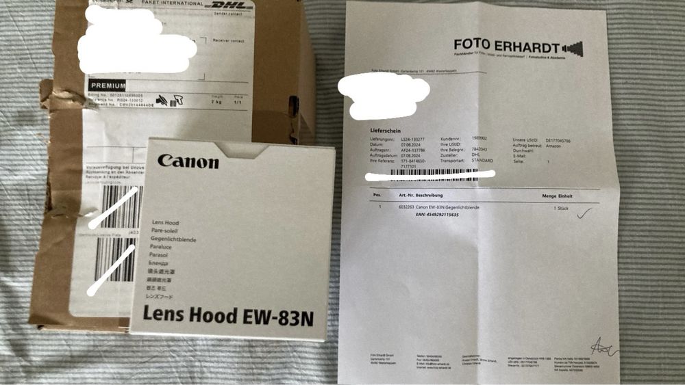 Para-sol canon câmara digital NOVO