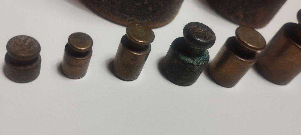 Odważniki stare mosiądz