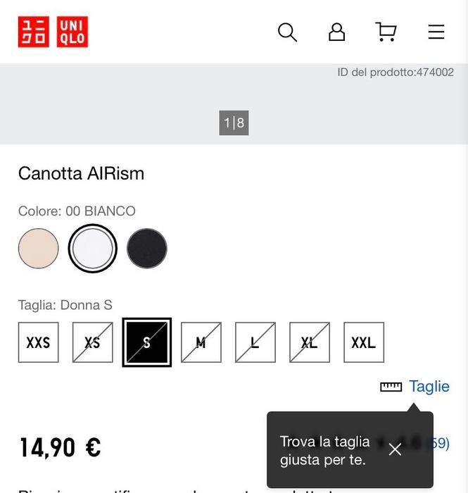 Безшовна маєчка uniqlo р. м