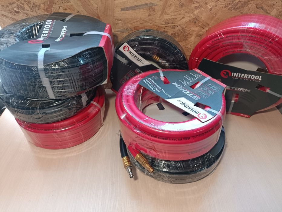 Шланг гумовий повітряний, підкачка, INTERTOOL  20атм, 8x15мм, 10х17мм