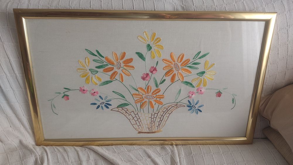 Quadro bordado à mão