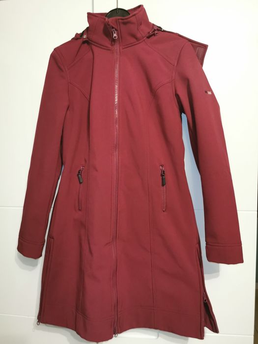 Wyprzedaż Dłuższy płaszczyk softshell bpc 36 z kapturem z metką
