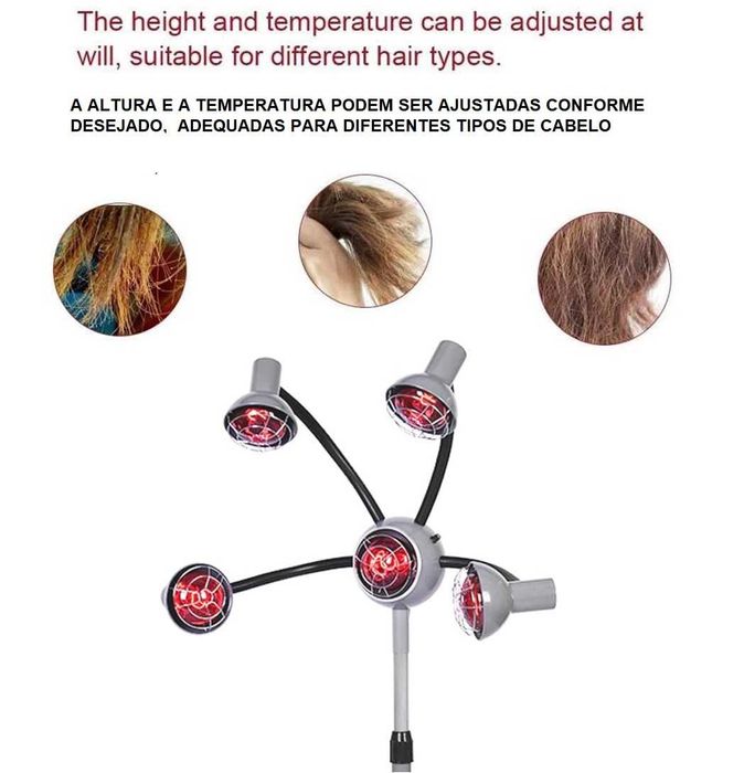 Luz de Secagem de Cabelo e Tratamento Infravermelho NOVA