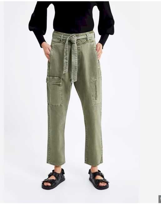 Новые весна/лето/осень штаны карго Zara, р. М