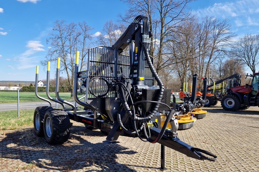 PALMS 14D 5.75   Przyczepa leśna do drewna 14 ton z żurawiem 7,5 m