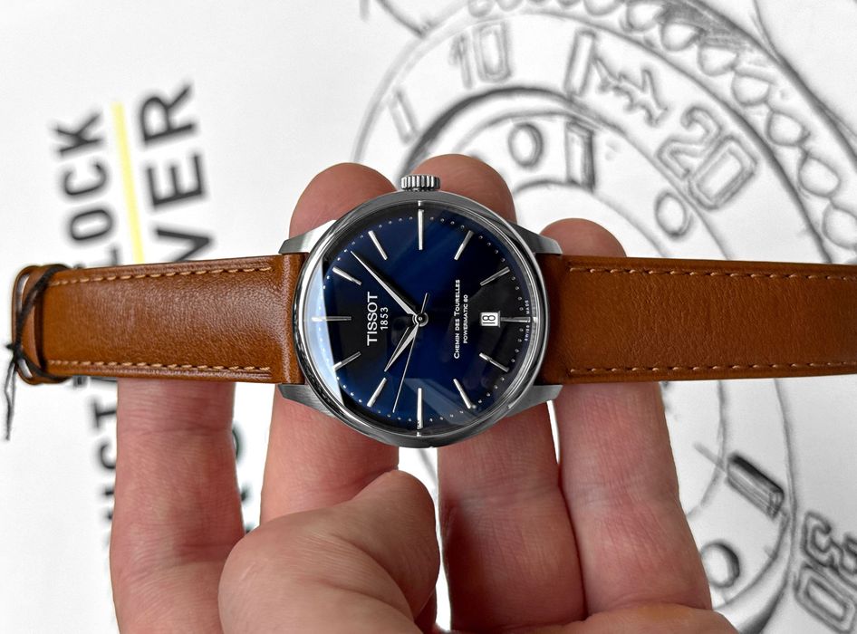 Годинник чоловічий Tissot Chemin des Tourelles T139.807.16.041.00 39 мм Powermatic 80 Nivachron Sapphire Swiss Made