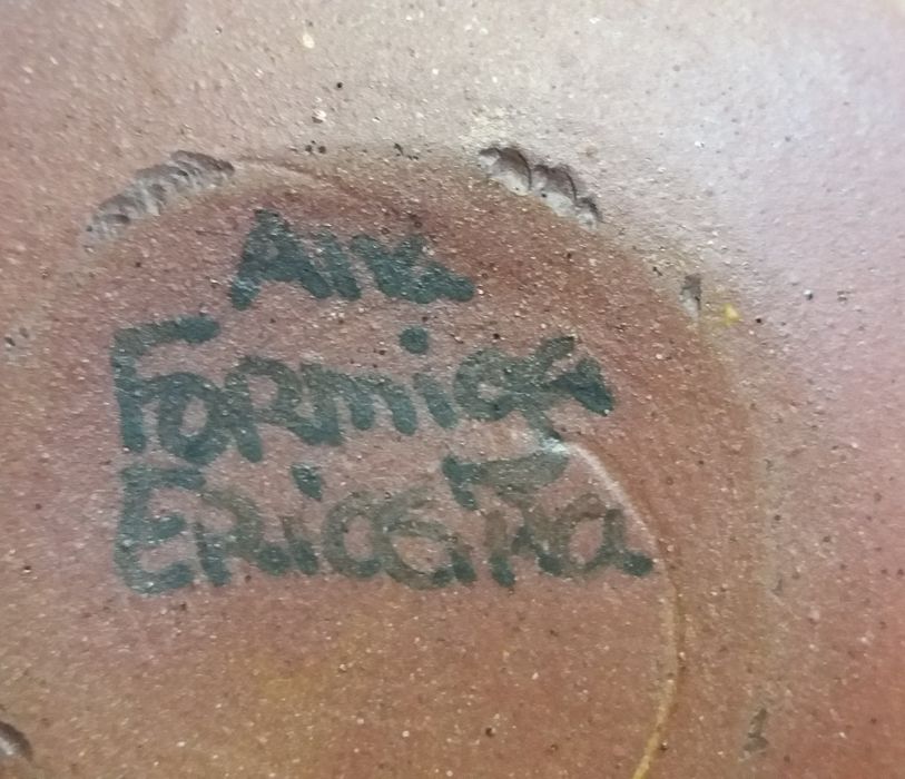 Cinzeiro antigo em barro com publicidade