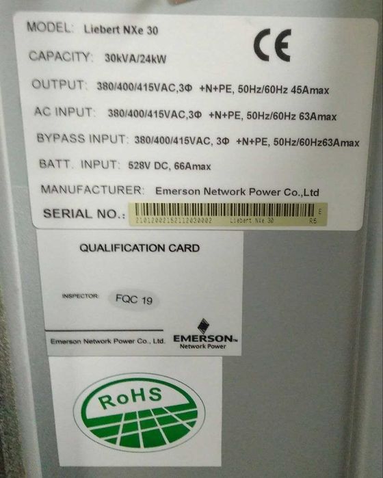 UPS Emerson NX-30kVA, Quattro , 3 фазы Victron hi voltage,  LiFePo4/Pb
