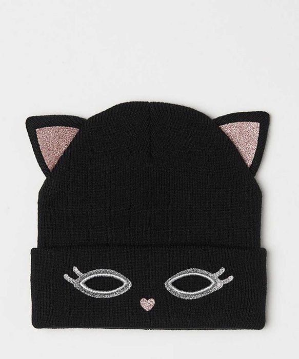 Шапка H&M котик чорна