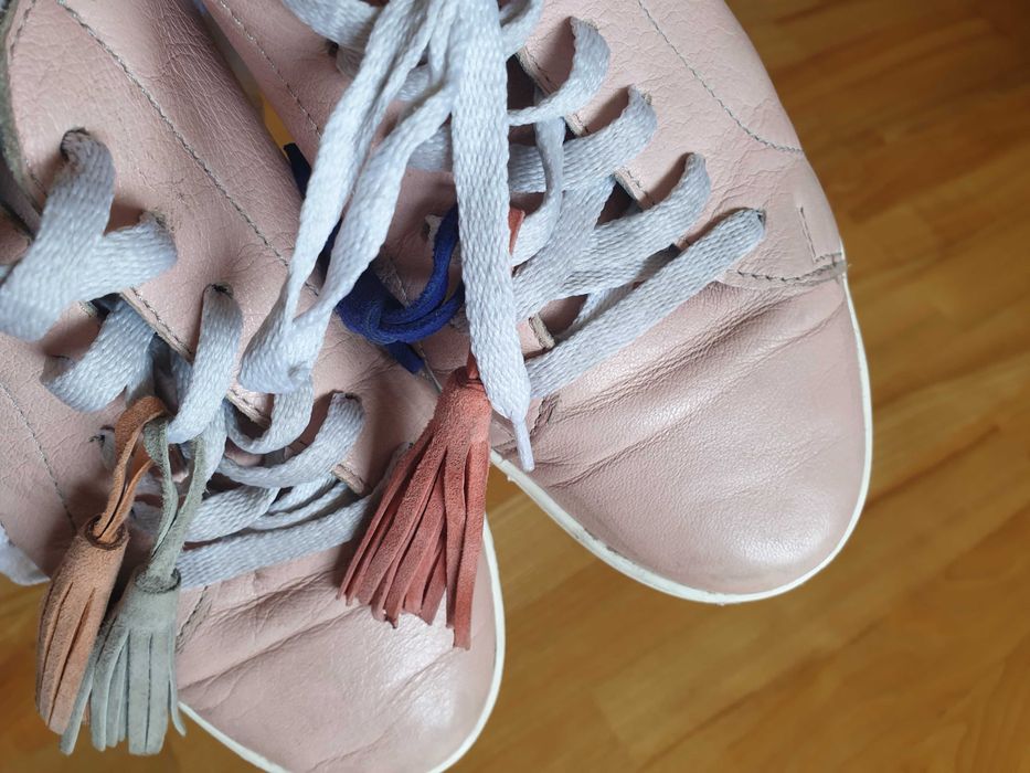 Buty wiązane rożowe 37 tenisówki