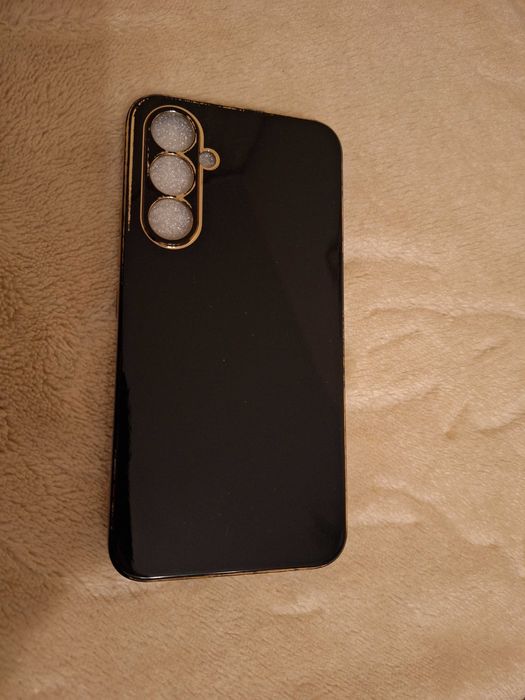 Etui czarne ze złotymi elementami Samsung Galaxy A54