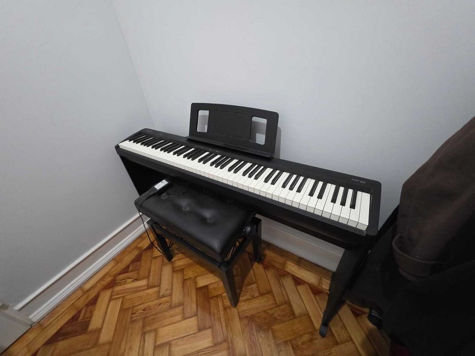 Piano Digital Roland FP-10 + Banco + Suporte | Como Novo