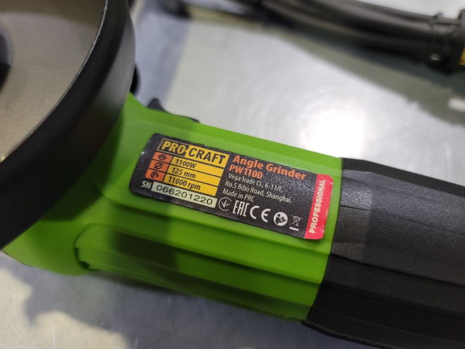 Болгарка ProCraft PW1100 Гарантия Новая Тонкий корпус 1100Вт