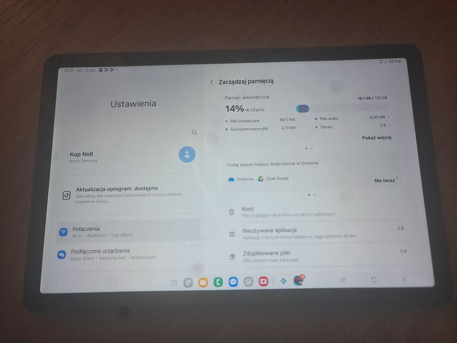 Samsung tab a9+ 5g 8/128gb