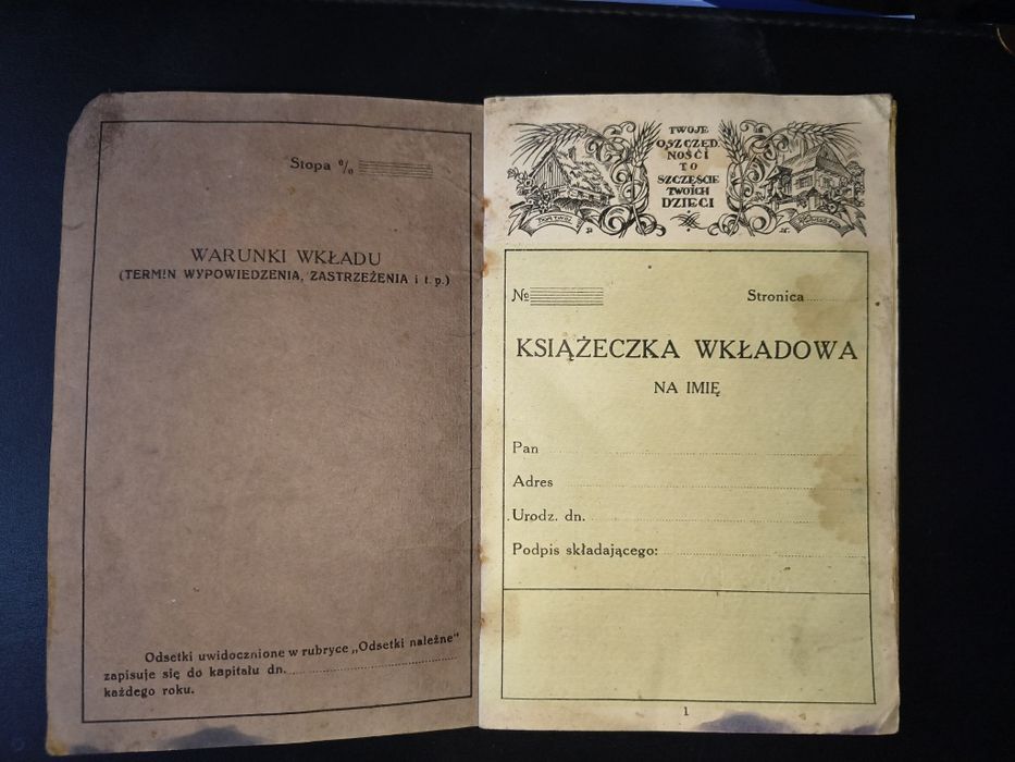 Dawna książeczka wkladowa