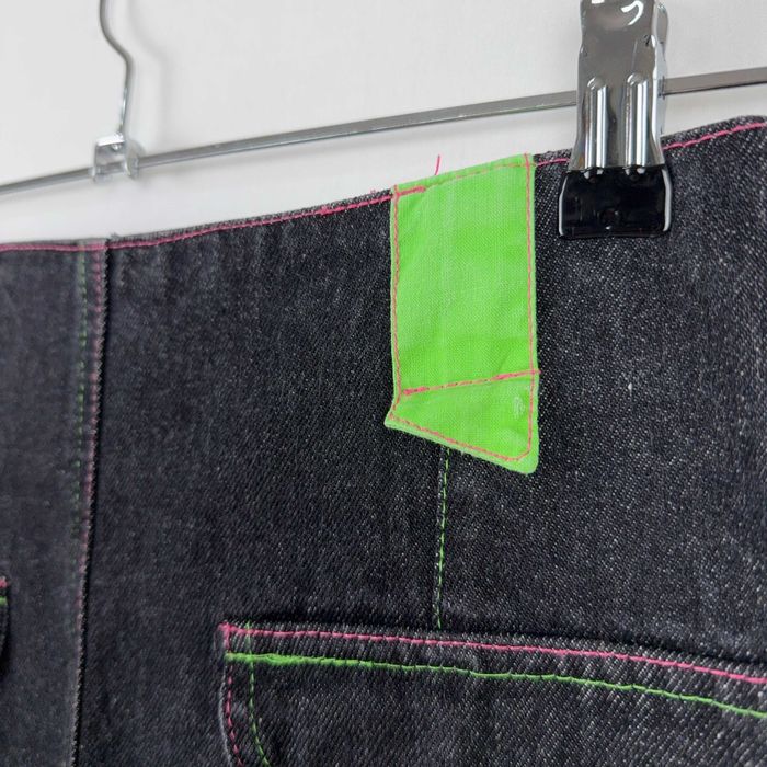 Mini Saia Denim Preto Saik S Vintage Anos 90