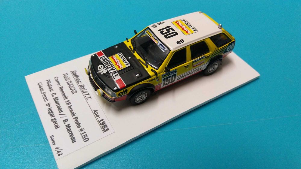 Renault 18 break Proto #150: Rali Dakar 1983 - Miniatura Norev escala 1/43