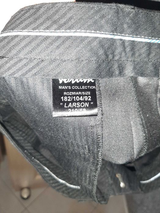 Garnitur męski, grafitowy, stalowy