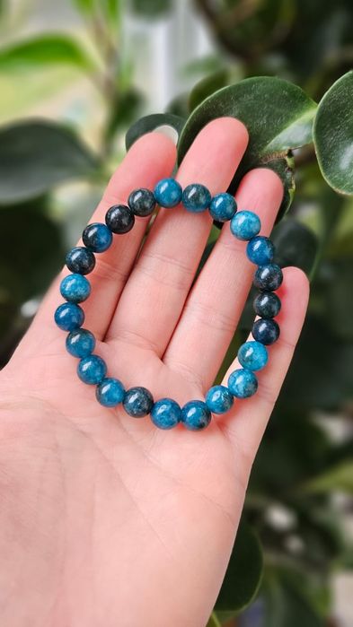 Bransoletka z Niebieskiego Apatytu 8mm