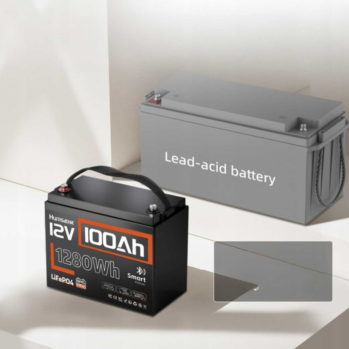 LiFePo4 Smart акумулятор Humsienk 100Ah Новий. Літій залізофосфатний