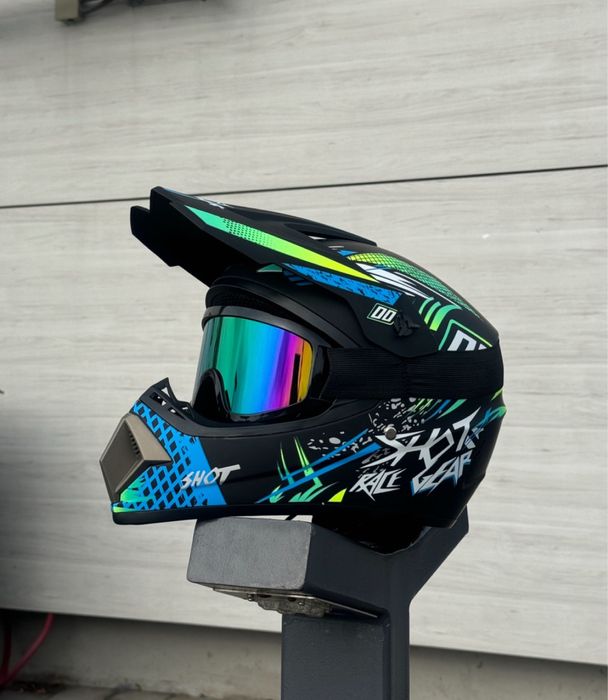 Є ВИБІР! Мотошолом Ендуро, шлем, мотоцикл, мотоекіпіровка, шолом, хард