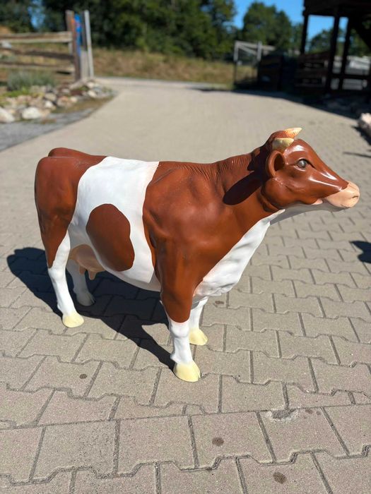 Figura Ogrodowa Krowa Brązowo Biała Wys. 80cm