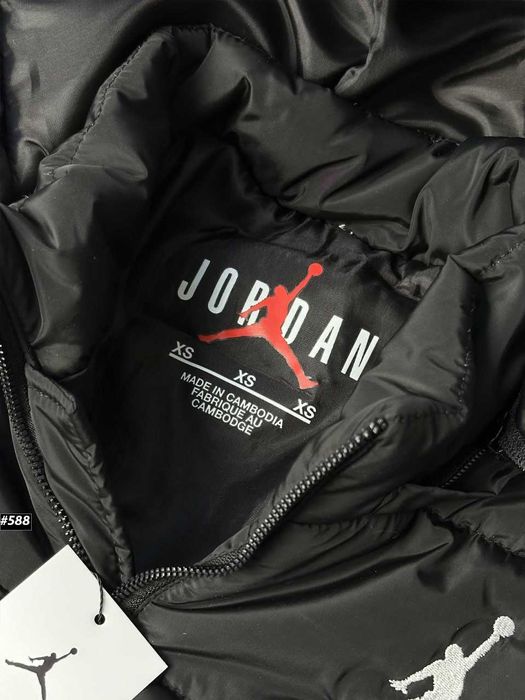 Jordan Mini Logo Куртка Черная , Пуховик Зимвоий Джордан Найк