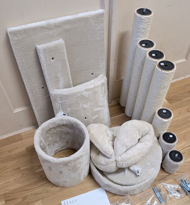 Penelope Drapak dla Kota Beżowy 55x40x116cm Średniej Wielkości