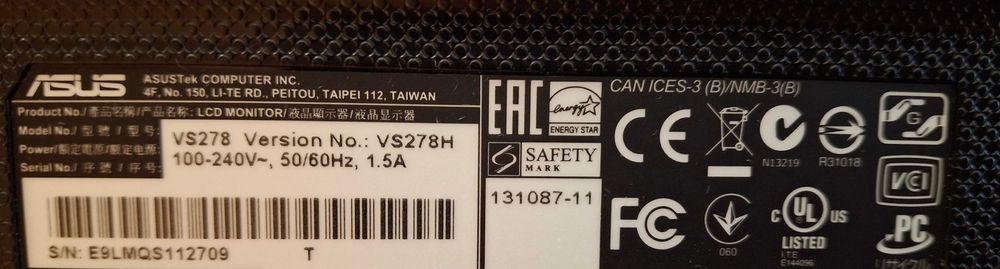 ASUS 27-inch Monitor, HD, Anti-Glare, with HDMI and VGA64286438554753124