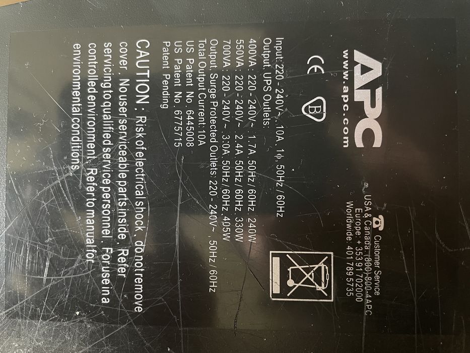 APC BACK-UPS ES 550 zasilacz awaryjny