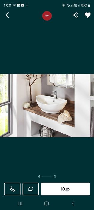 Nowa umywalka nablatowa