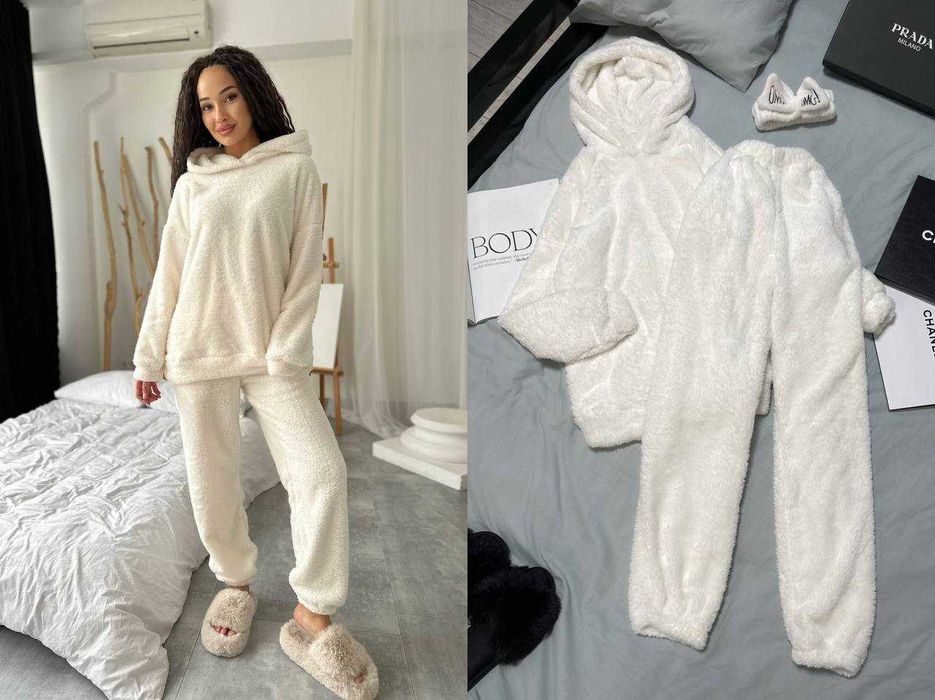 Махрова піжама жіноча м'який теплий домашній костюм