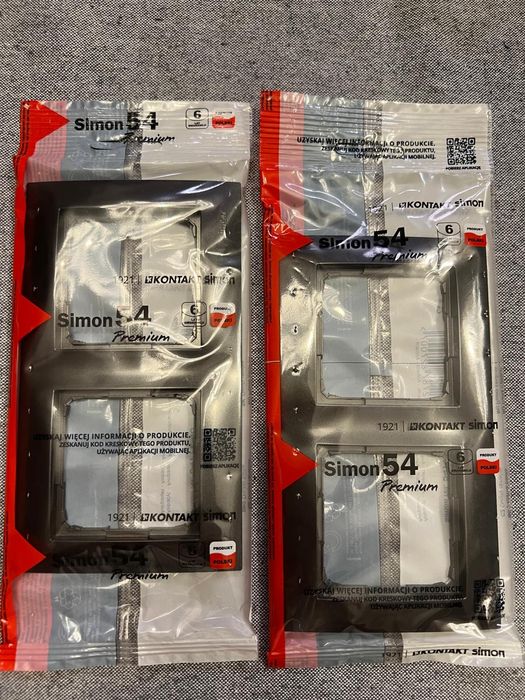 Zestaw ramek, przełączników, kontaktów Simon 54 antracyt