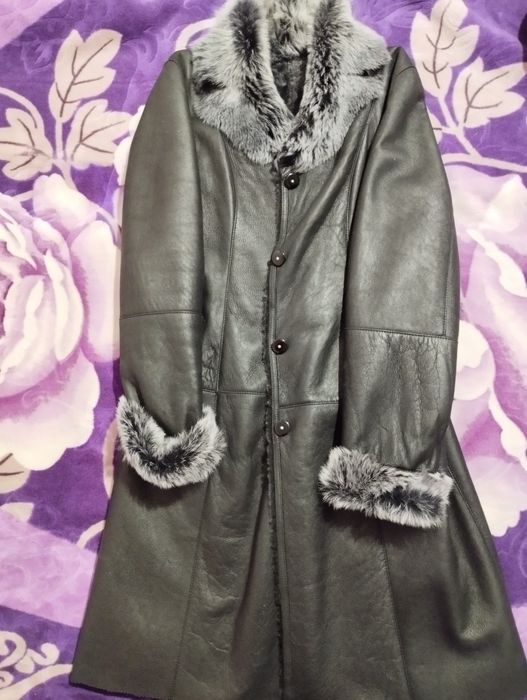 Шкіряна дублянка зимова