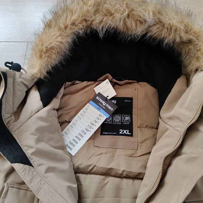 Kurtka zimowa parka męska z kapturem XXL