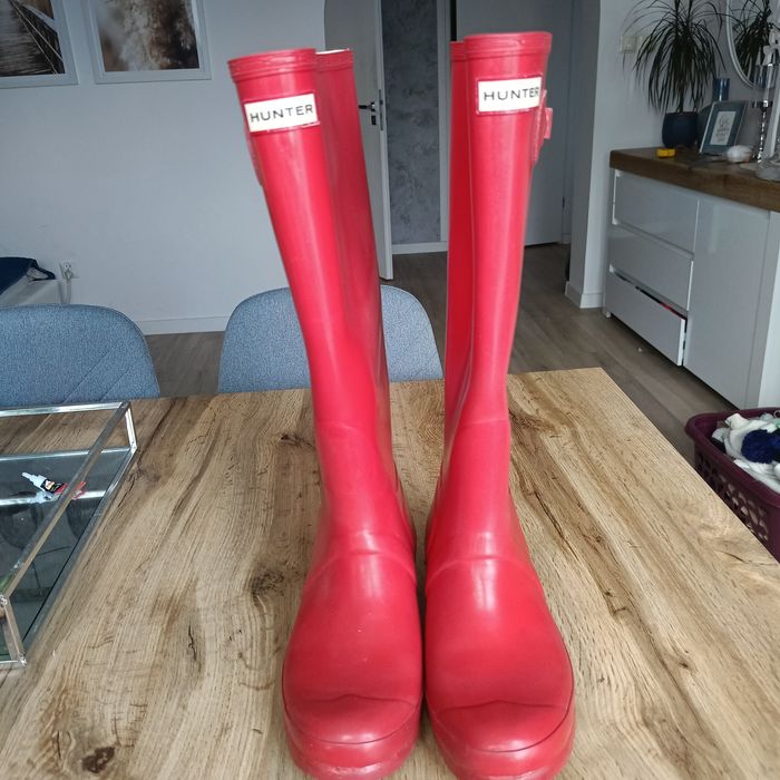 Kalosze Hunter 41 wysokie czerwone