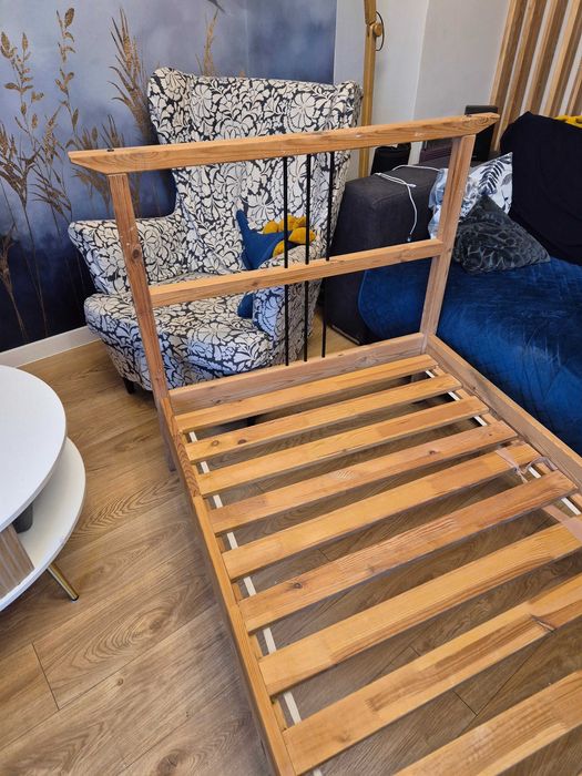Łóżko drewniane IKEA 90x200 rama + stelaż