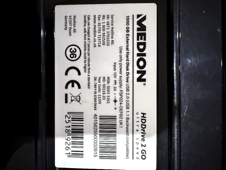 Жёсткий диск MEDION HDDrive2Go