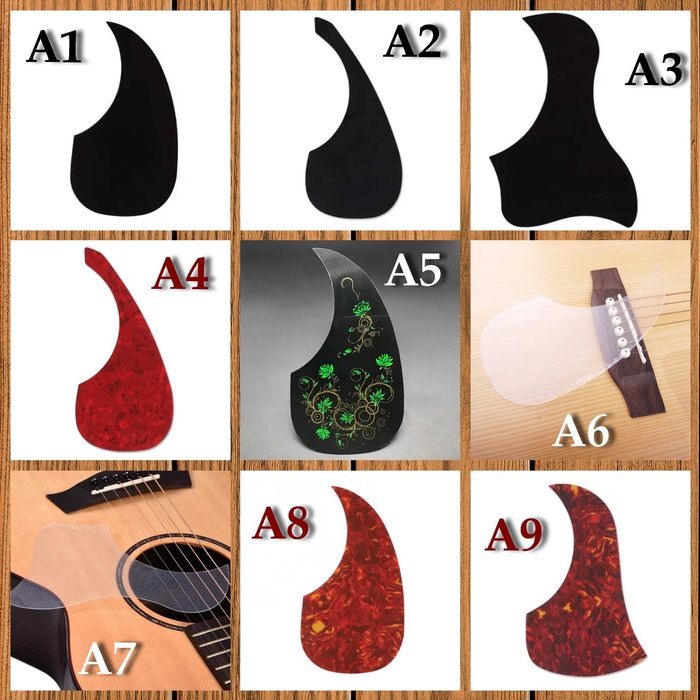 Пикгард для гитары, защитная пластина, (ПВХ)