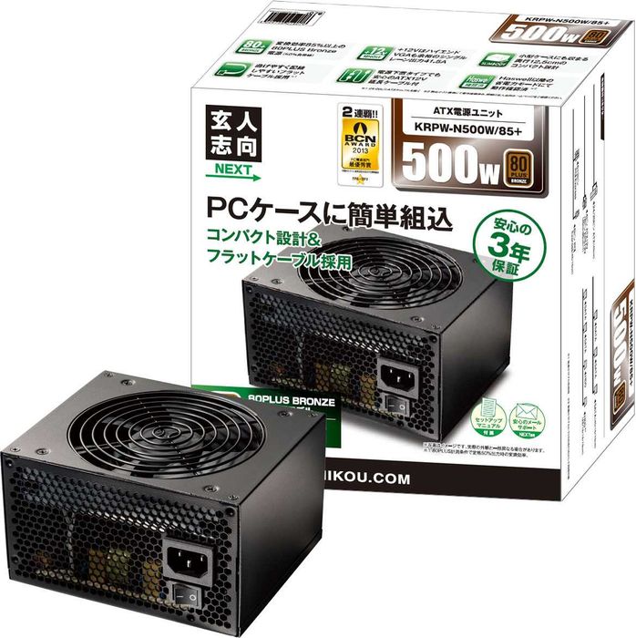 Блок питания KRPW-N500W 80 PLUS Bronze 500W (Питaние 100 вольт)