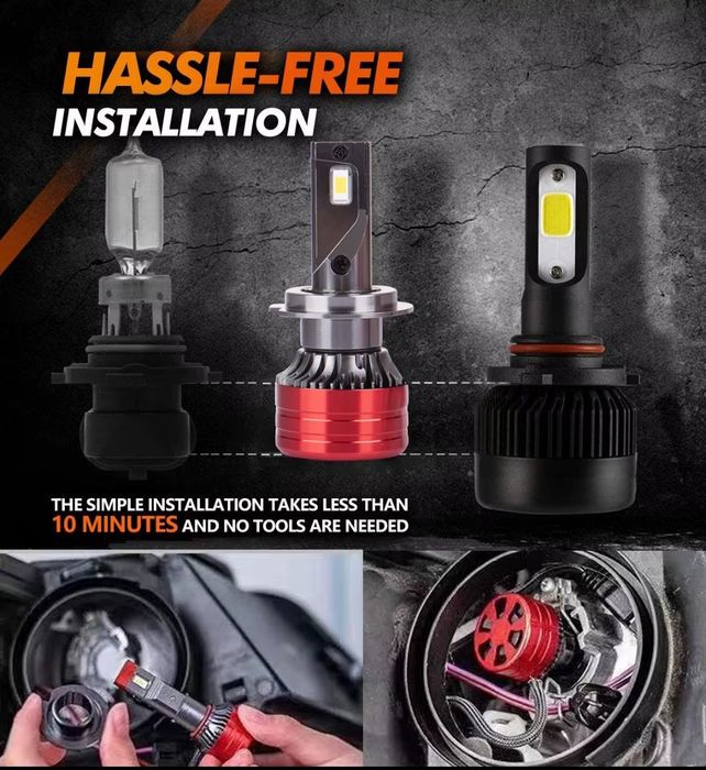 Kit 2 lâmpadas LED H7 e H1