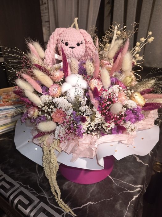 Букети із сухоцвітів, весільні букети, бутоньєрки на замовлення