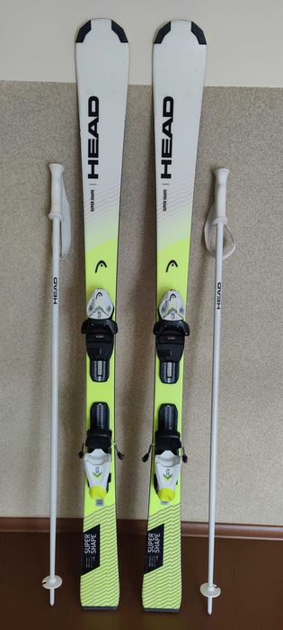 Narty HEAD 140cm, kije narciarskie HEAD 110cm